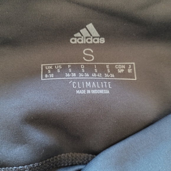 Adidas women 3 stripe tight gray black full length legging small - Picture 6 of 9